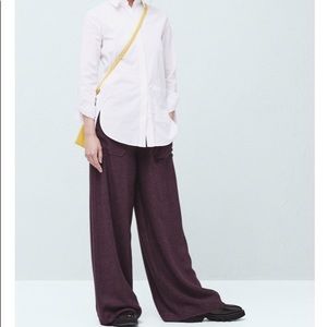 Mango casual high waist wide leg pants size 4